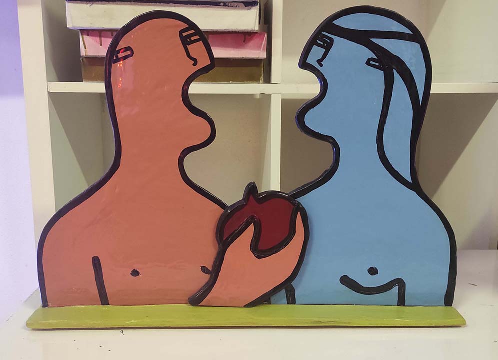 Immagine dell'opera di Fabrizio Dusi - Adamo ed Eva - ph. Diana Cicognini