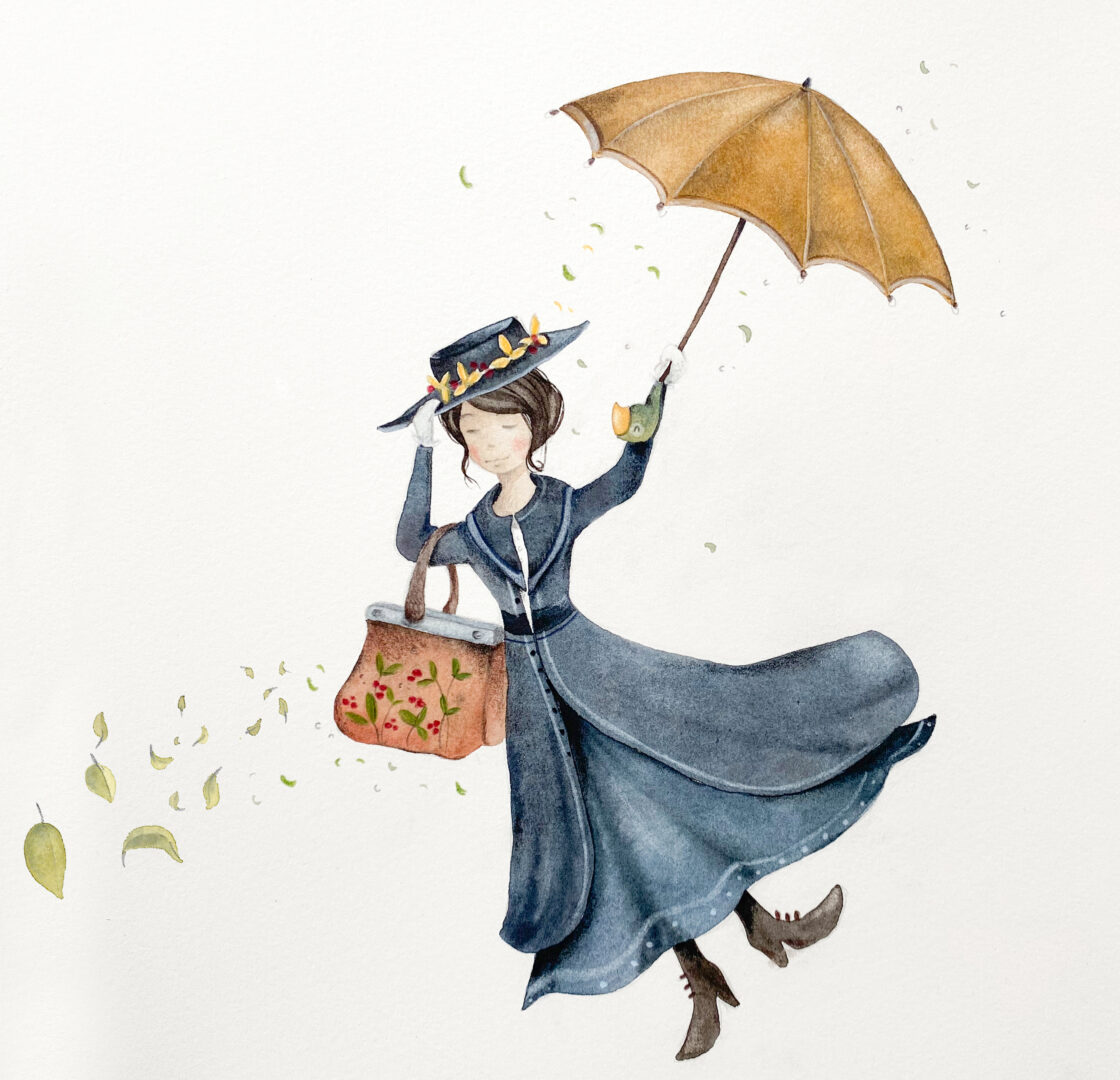 Immagine del corso di illustrazione on-line: Mary Poppins, un corso praticamente perfetto di Laura Cortinovis