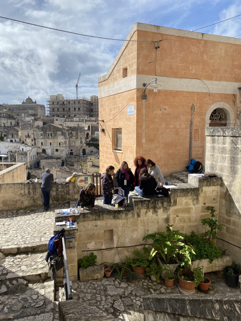Immagine del workshop di acquerello a Matera